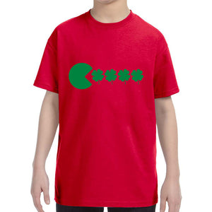 Kid's St Patricks Day Funny Goofy Retro Shamrock Eater Boys Girls T-Shirt Shirt Tshirt