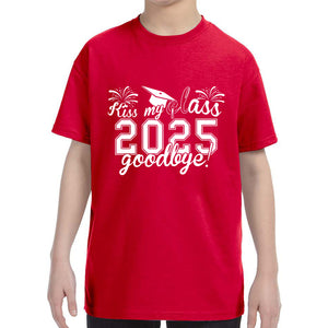 Kid's Kiss My Class Goodbye Funny Class Of 2025 Graduation T-Shirt