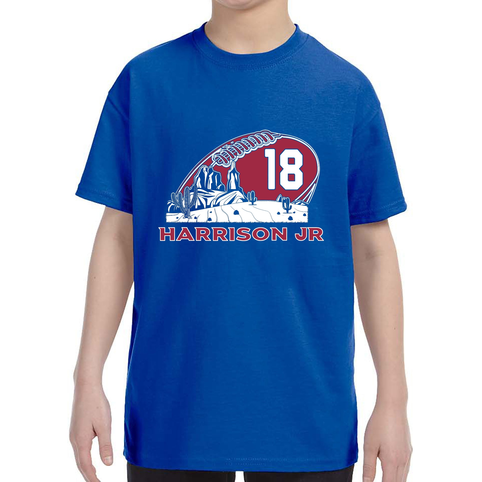 Kid's Harrison Jr 18 Arizona Football Sunset T-Shirt