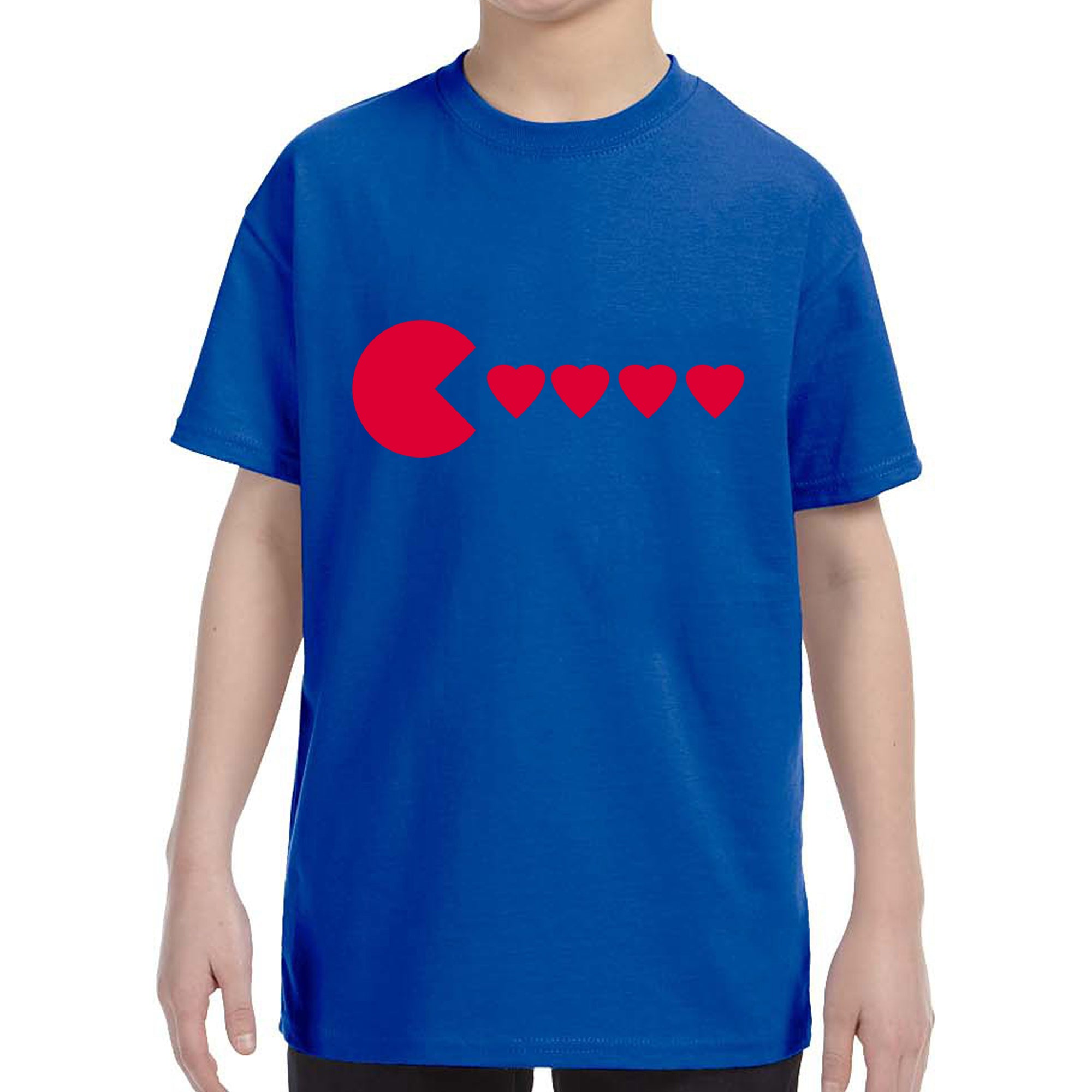 Kid's Valentines Day Heart Eater Boys Girls T-Shirt