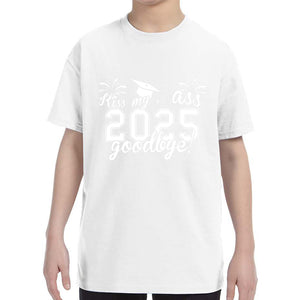 Kid's Kiss My Class Goodbye Funny Class Of 2025 Graduation T-Shirt