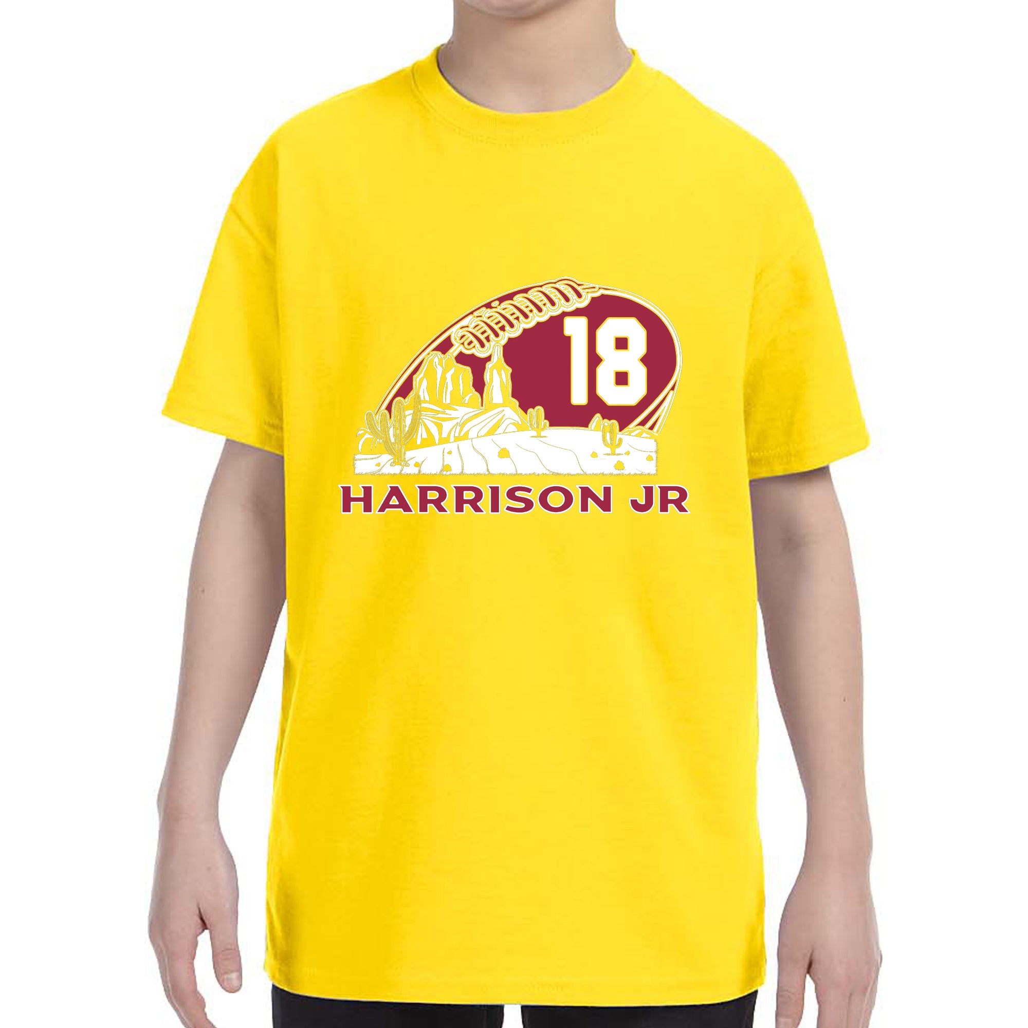 Kid's Harrison Jr 18 Arizona Football Sunset T-Shirt