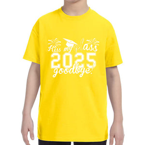 Kid's Kiss My Class Goodbye Funny Class Of 2025 Graduation T-Shirt