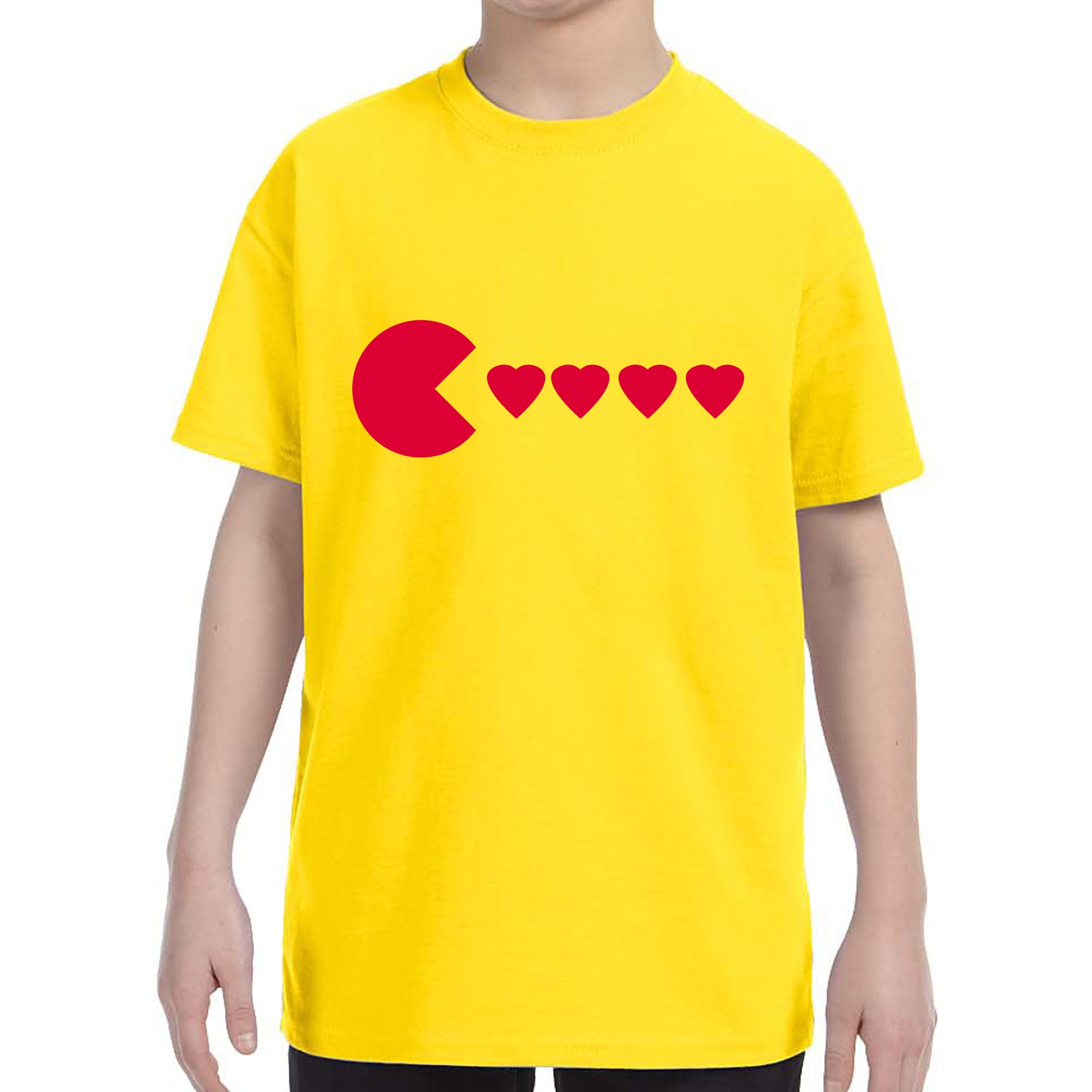 Kid's Valentines Day Heart Eater Boys Girls T-Shirt
