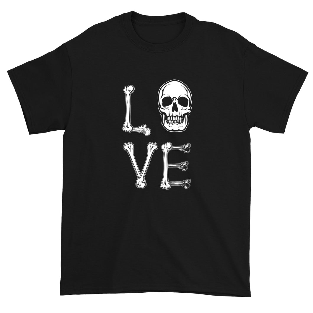 Men's Love Skull Bones Halloween T-Shirt