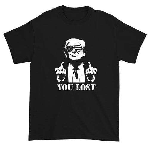 Men's Trump You Lost Missed Arrest Middle Finger T-Shirt