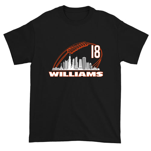 Men's Williams 18 Chicago Football Skyline T-Shirt