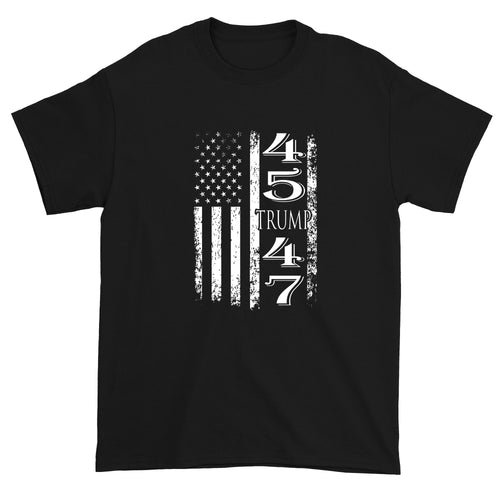 Men's Trump 45 47 American Flag T-Shirt