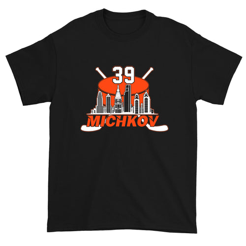 Men's Michkov 39 Philadelphia Hockey Skyline T-Shirt