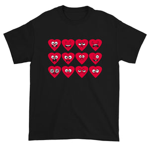 Men's Valentines Day Heart Faces T-Shirt