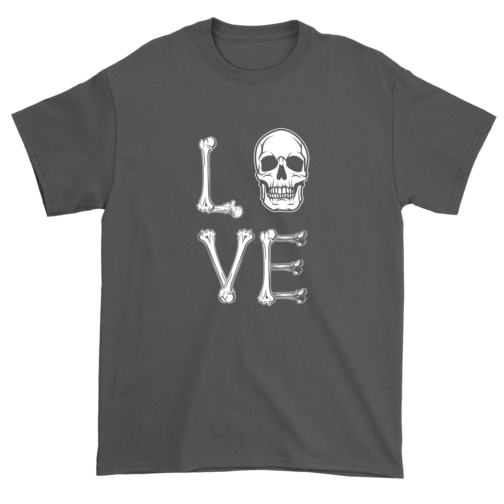Men's Love Skull Bones Halloween T-Shirt