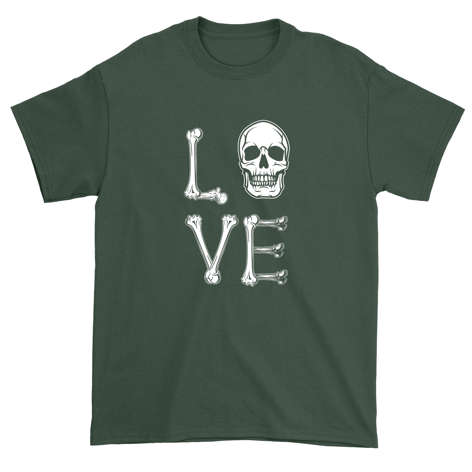 Men's Love Skull Bones Halloween T-Shirt