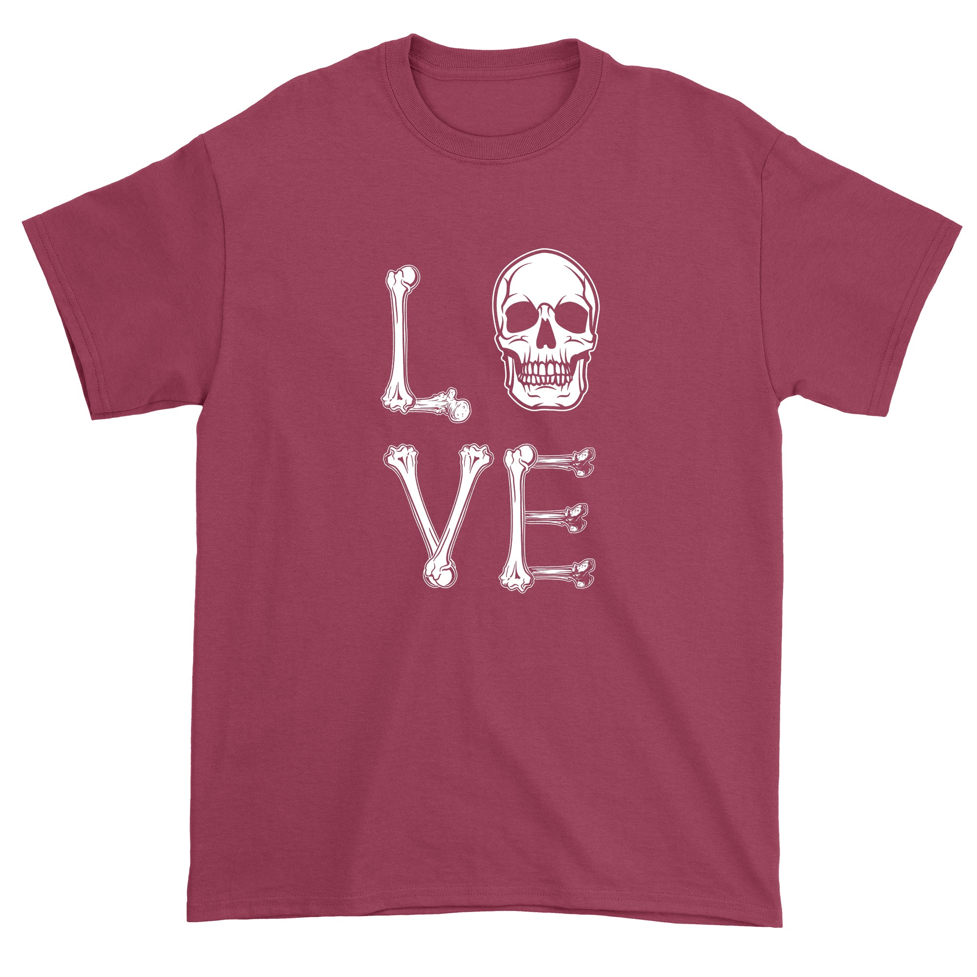 Men's Love Skull Bones Halloween T-Shirt