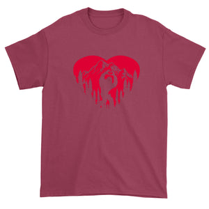 Men's Valentines Day Bigfoot Heart Sasquach Love T-Shirt