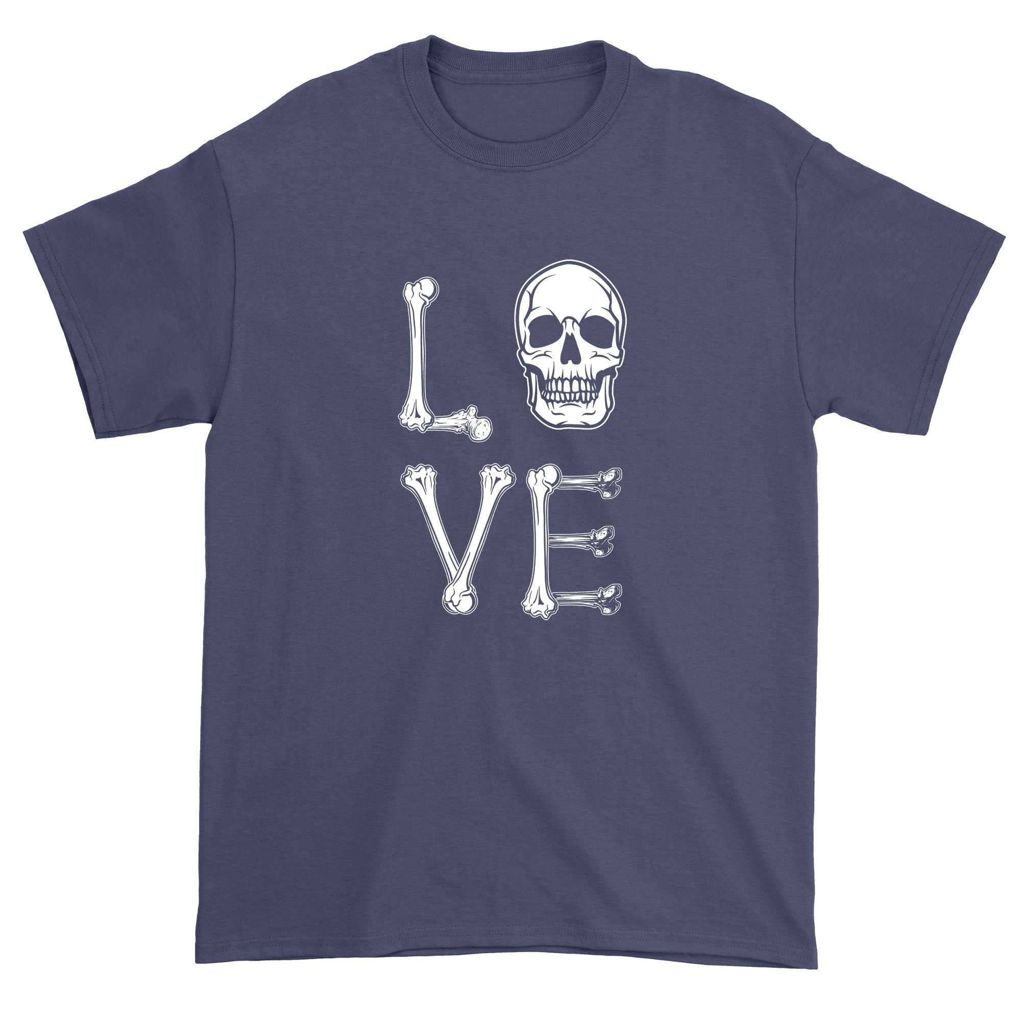 Men's Love Skull Bones Halloween T-Shirt