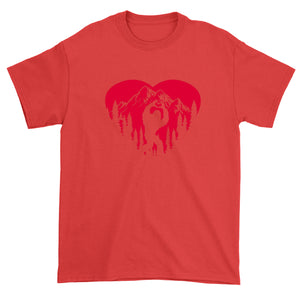 Men's Valentines Day Bigfoot Heart Sasquach Love T-Shirt