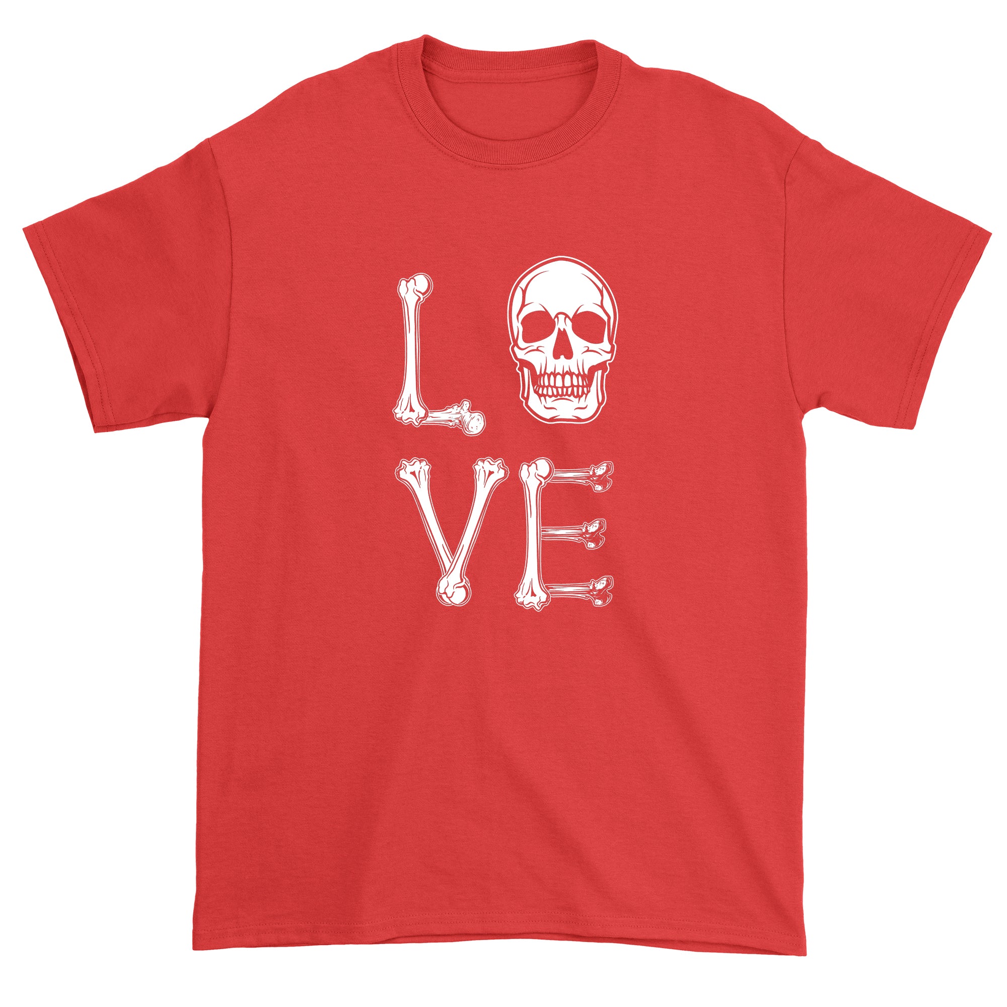 Men's Love Skull Bones Halloween T-Shirt