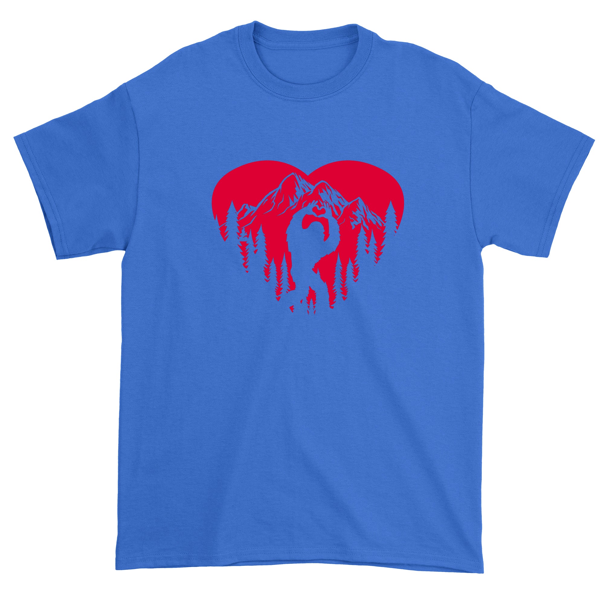 Men's Valentines Day Bigfoot Heart Sasquach Love T-Shirt