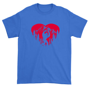 Men's Valentines Day Bigfoot Heart Sasquach Love T-Shirt