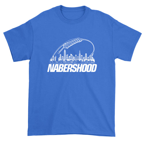 Men's Nabers NY Nabershood Football Skyline T-Shirt
