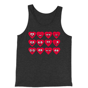 Tank Top Valentines Day Heart Faces Men's Jersey