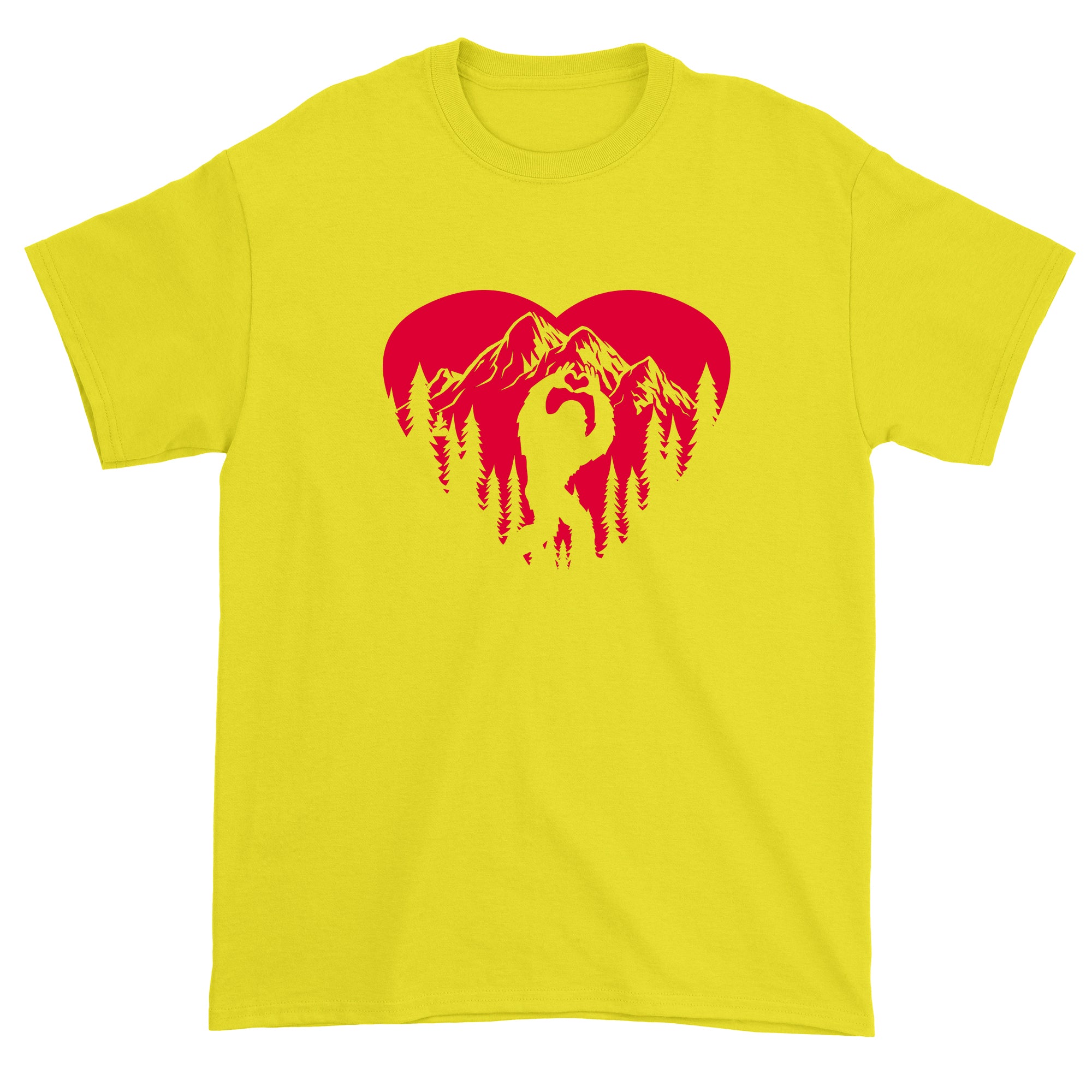 Men's Valentines Day Bigfoot Heart Sasquach Love T-Shirt