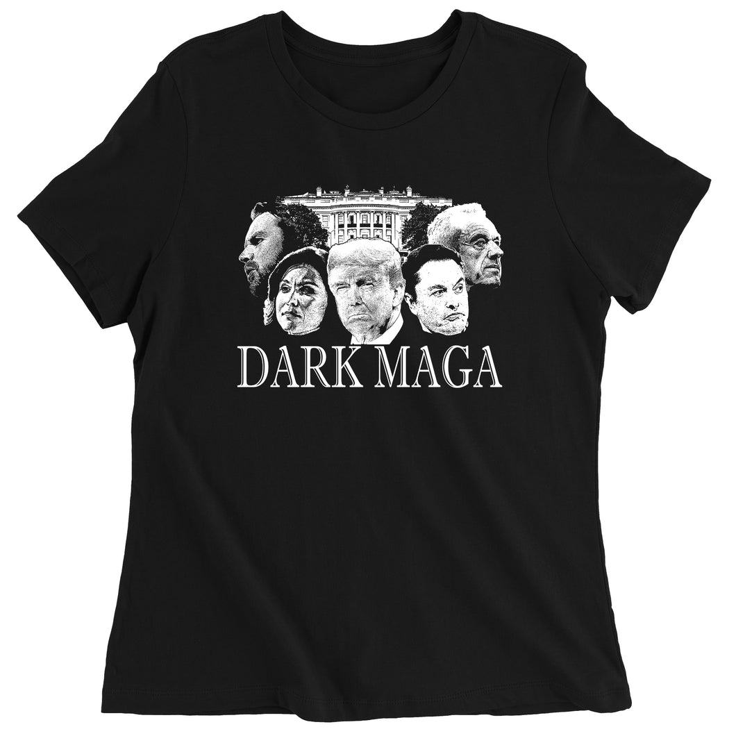 Women's Dark MAGA Trump Elon Vance Tulsi RFK T-Shirt