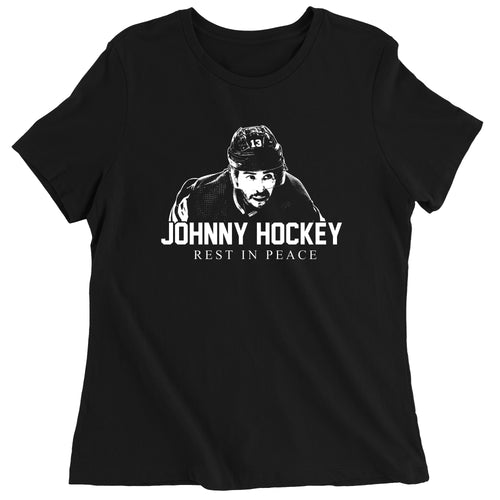 Women's Johnny Hockey RIP Rest In Peace T-Shirt