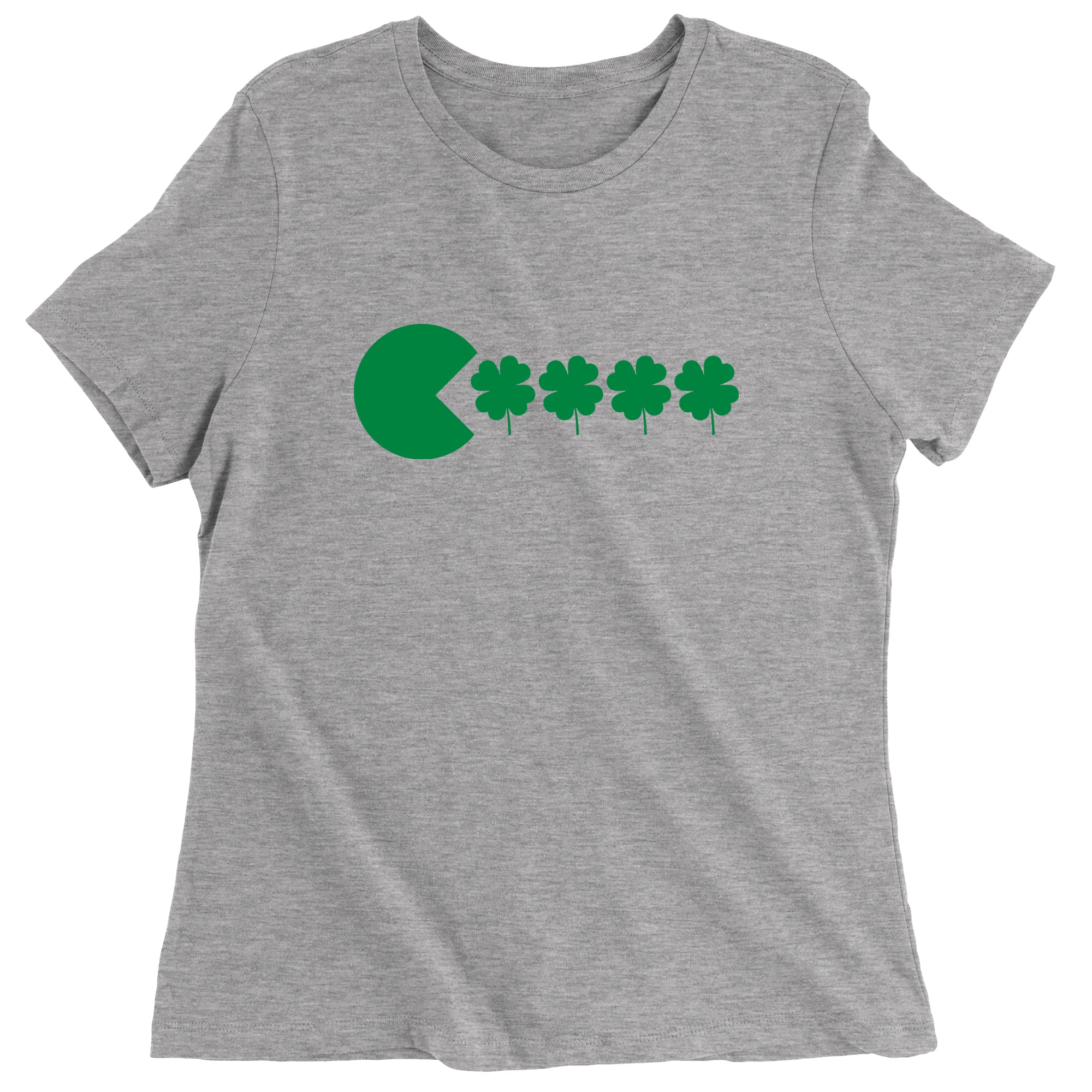 Women's St Patricks Day Funny Goofy Retro Shamrock Eater T-Shirt Shirt Tshirt