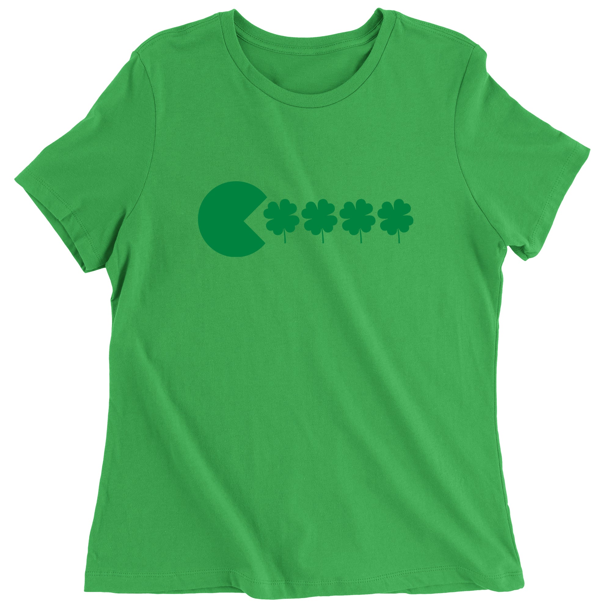 Women's St Patricks Day Funny Goofy Retro Shamrock Eater T-Shirt Shirt Tshirt