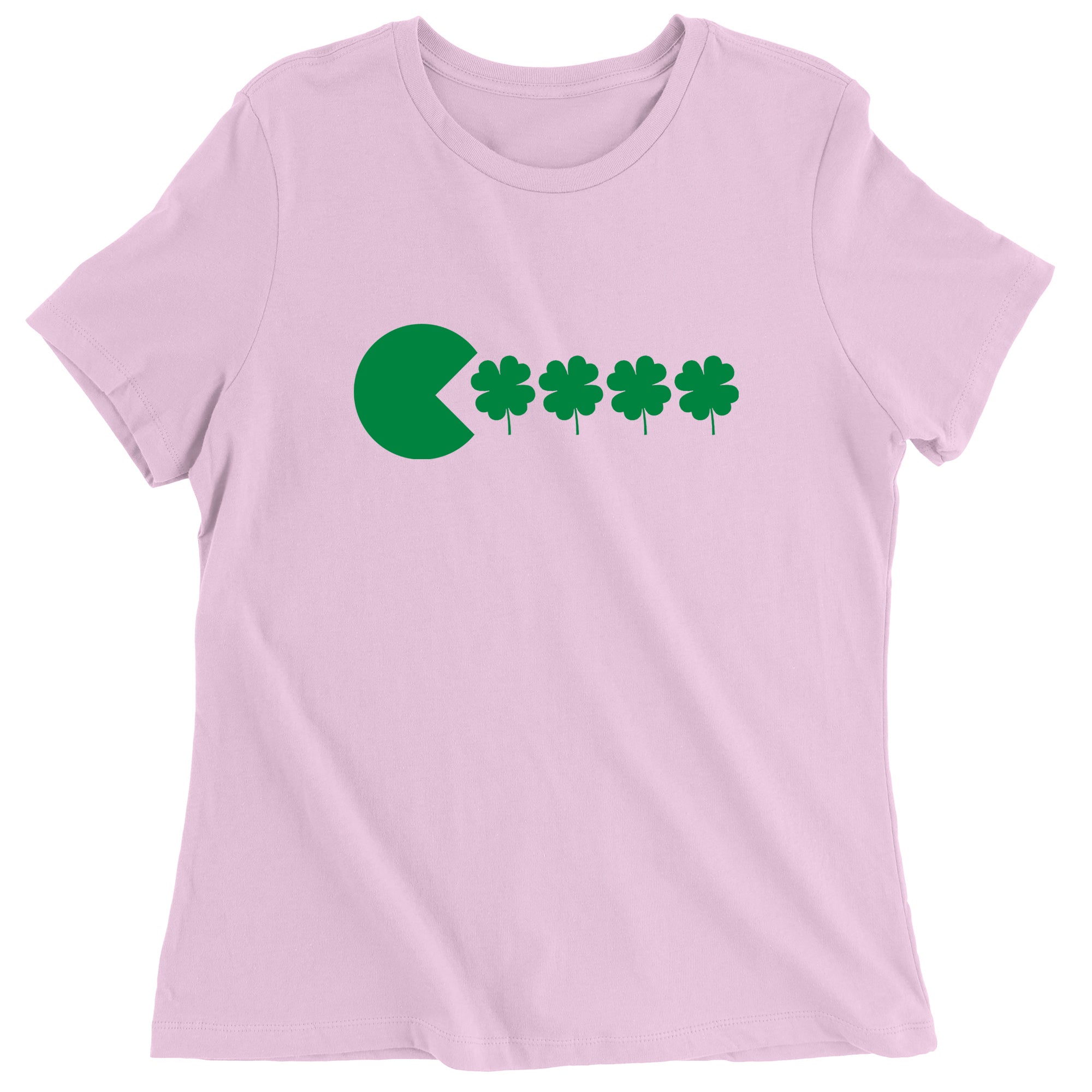 Women's St Patricks Day Funny Goofy Retro Shamrock Eater T-Shirt Shirt Tshirt