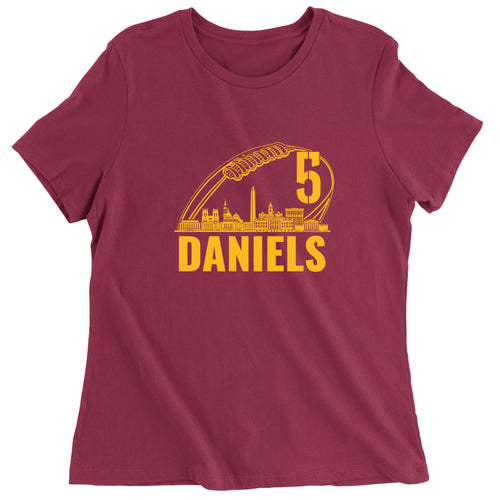 Women's Daniels 5 Washington Football Skyline T-Shirt
