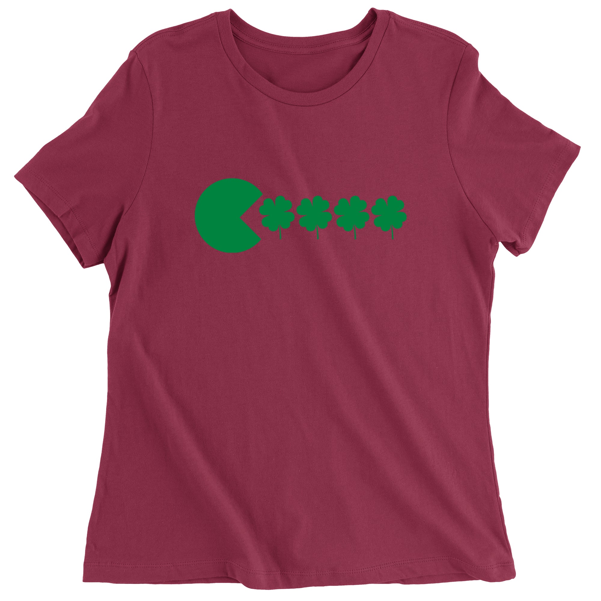 Women's St Patricks Day Funny Goofy Retro Shamrock Eater T-Shirt Shirt Tshirt