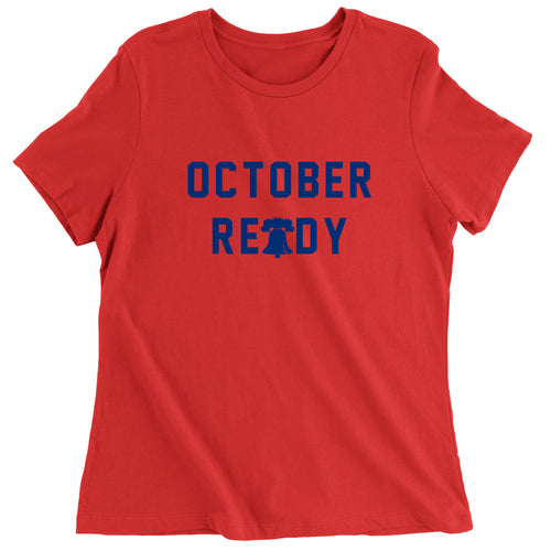 Women's October Ready Philly Baseball T-Shirt