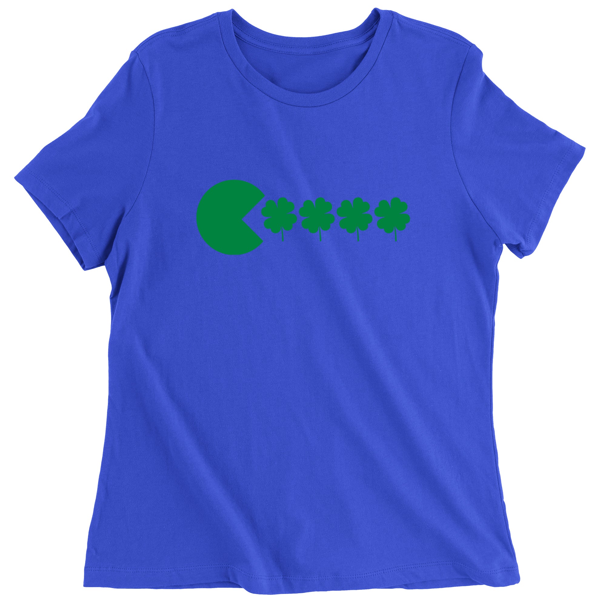 Women's St Patricks Day Funny Goofy Retro Shamrock Eater T-Shirt Shirt Tshirt