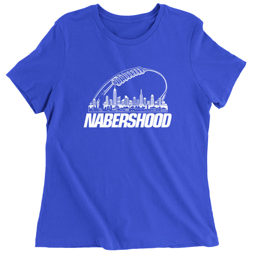 Women's Nabers NY Nabershood Football Skyline T-Shirt