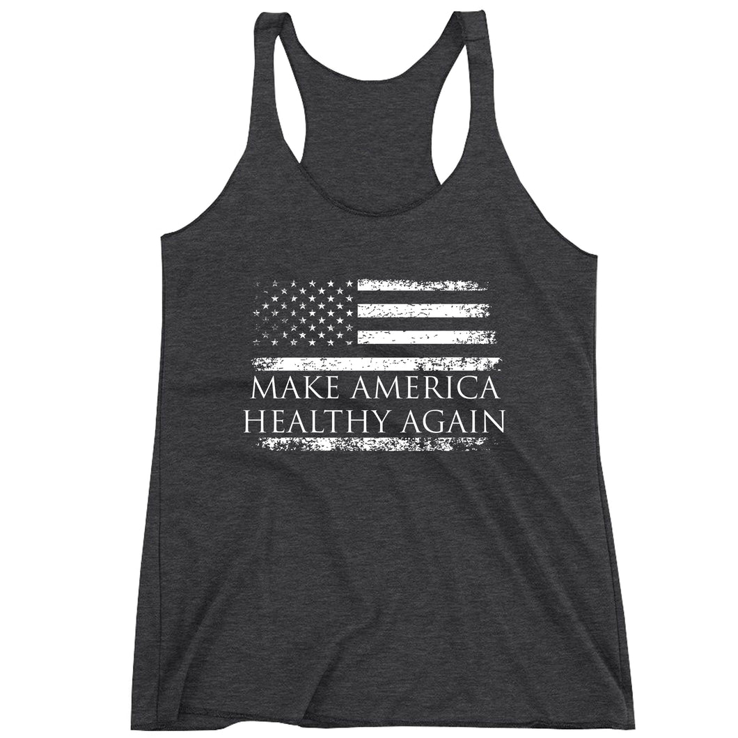 Racerback Make American Healthy Again #MAHA Patriotic Ladies Tank Top