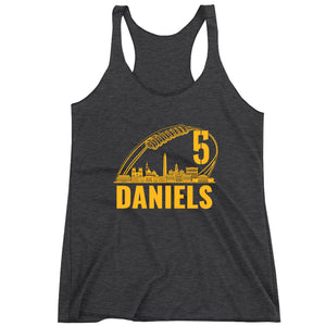 Racerback Daniels 5 Washington Football Skyline Ladies Tank Top