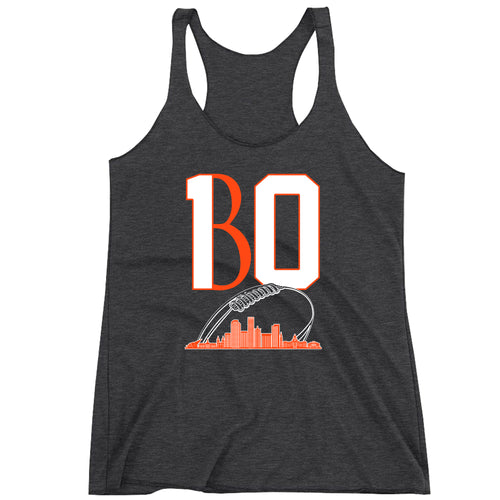 Racerback Nix 10 Denver Football Skyline Ladies Tank Top