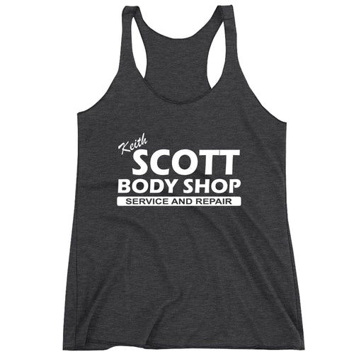 Racerback Keith Scott Body Shop One Tree Ladies Tank Top