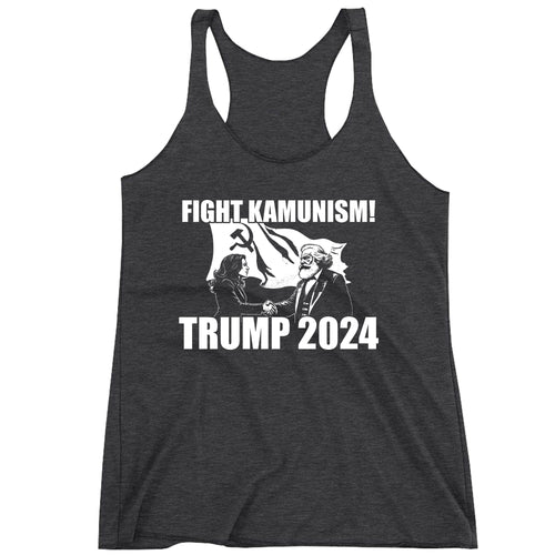 Racerback Fight Kamunism Trump 2024 Ladies Tank Top