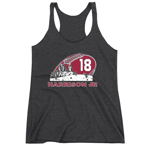 Racerback Harrison Jr 18 Arizona Football Sunset Ladies Tank Top