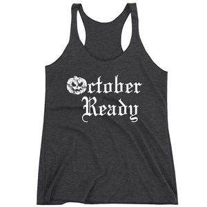 Racerback October Ready Detroit Baseball Ladies Tank Top