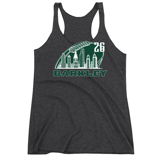 Racerback Barkley Philly Football Philadelphia Ladies Tank Top