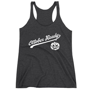 Racerback October Ready LA Baseball Ladies Tank Top