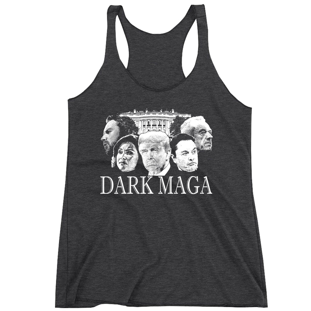 Racerback Dark MAGA Trump Elon Vance Tulsi RFK Ladies Tank Top