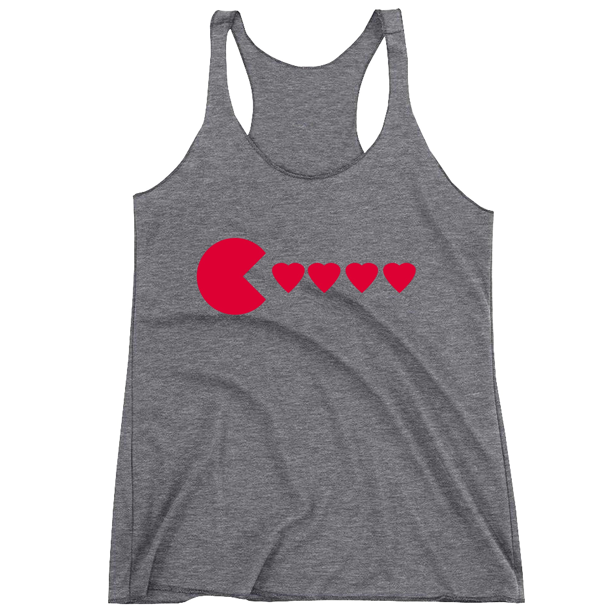 Racerback Valentines Day Heart Eater Ladies Tank Top