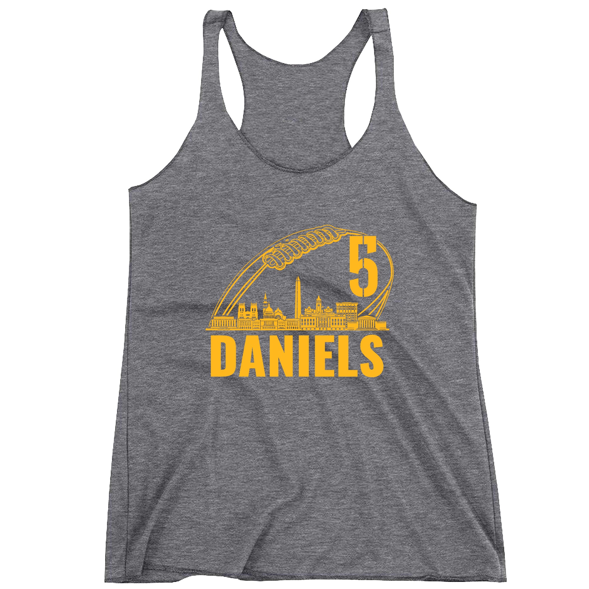 Racerback Daniels 5 Washington Football Skyline Ladies Tank Top