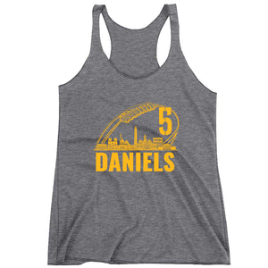 Racerback Daniels 5 Washington Football Skyline Ladies Tank Top