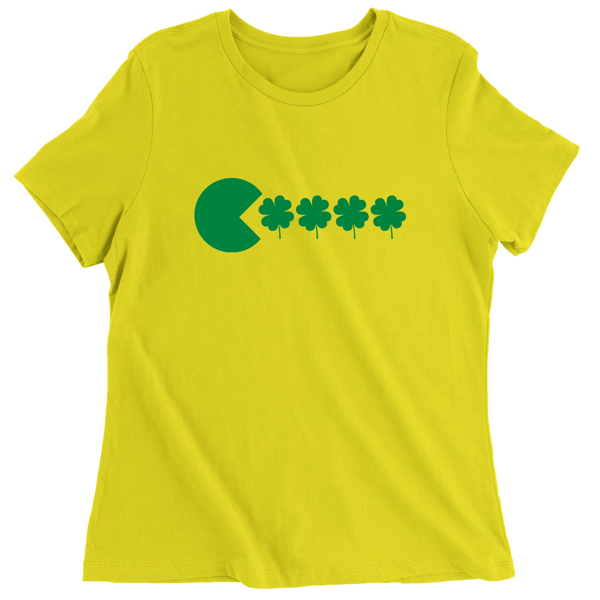Women's St Patricks Day Funny Goofy Retro Shamrock Eater T-Shirt Shirt Tshirt